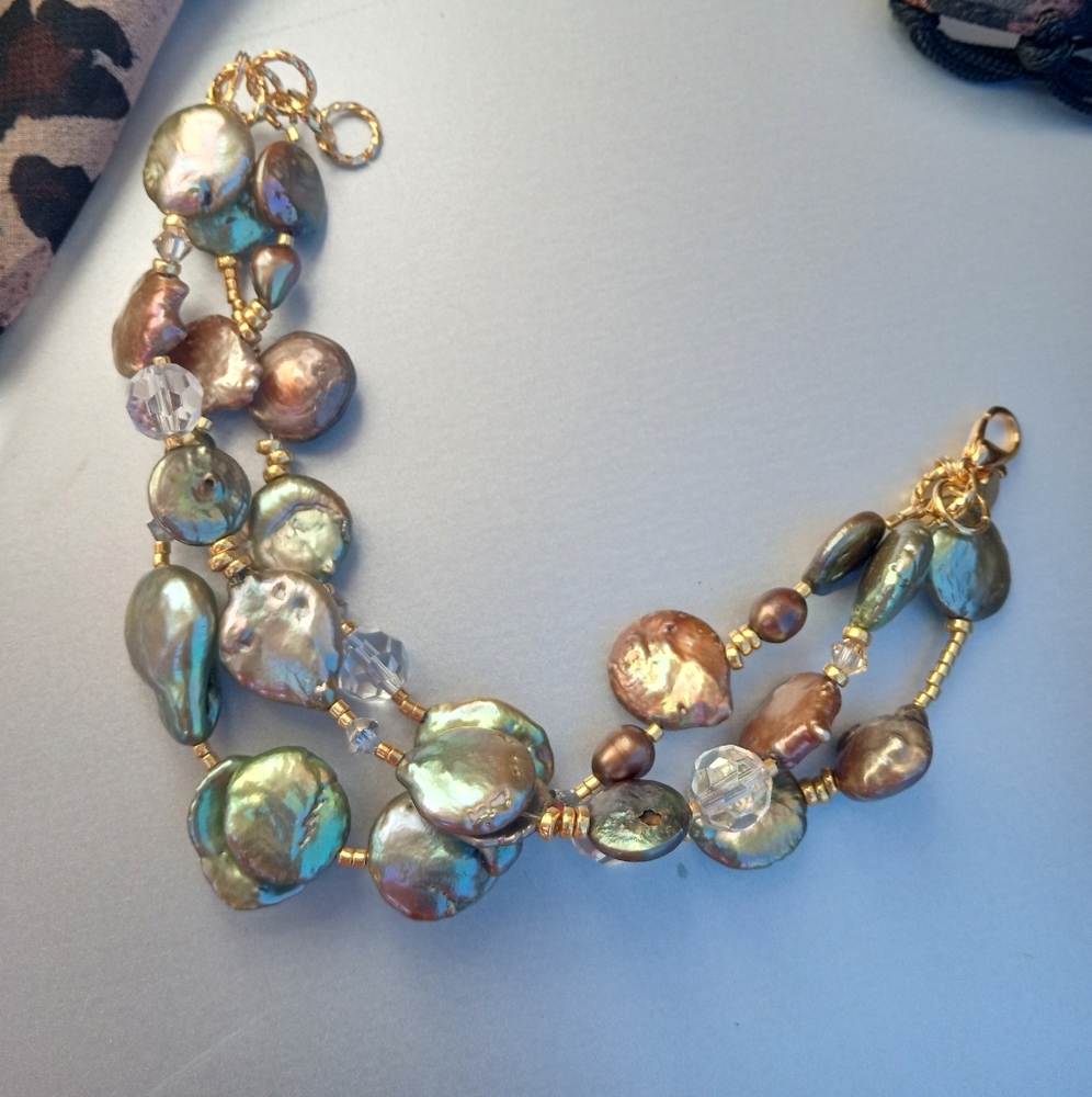 Coin Pearl bracelet - Picture 5 of 6